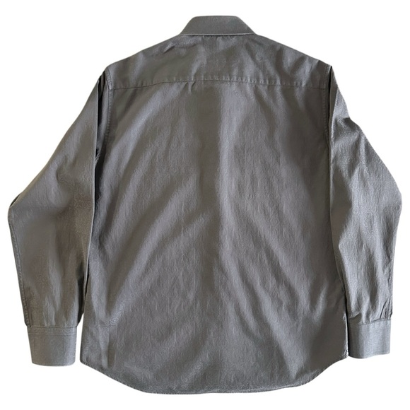 Robert Graham Textured Jacquard Long Sleeve Button Down Shirt Grey Men’s Large - Picture 2 of 8